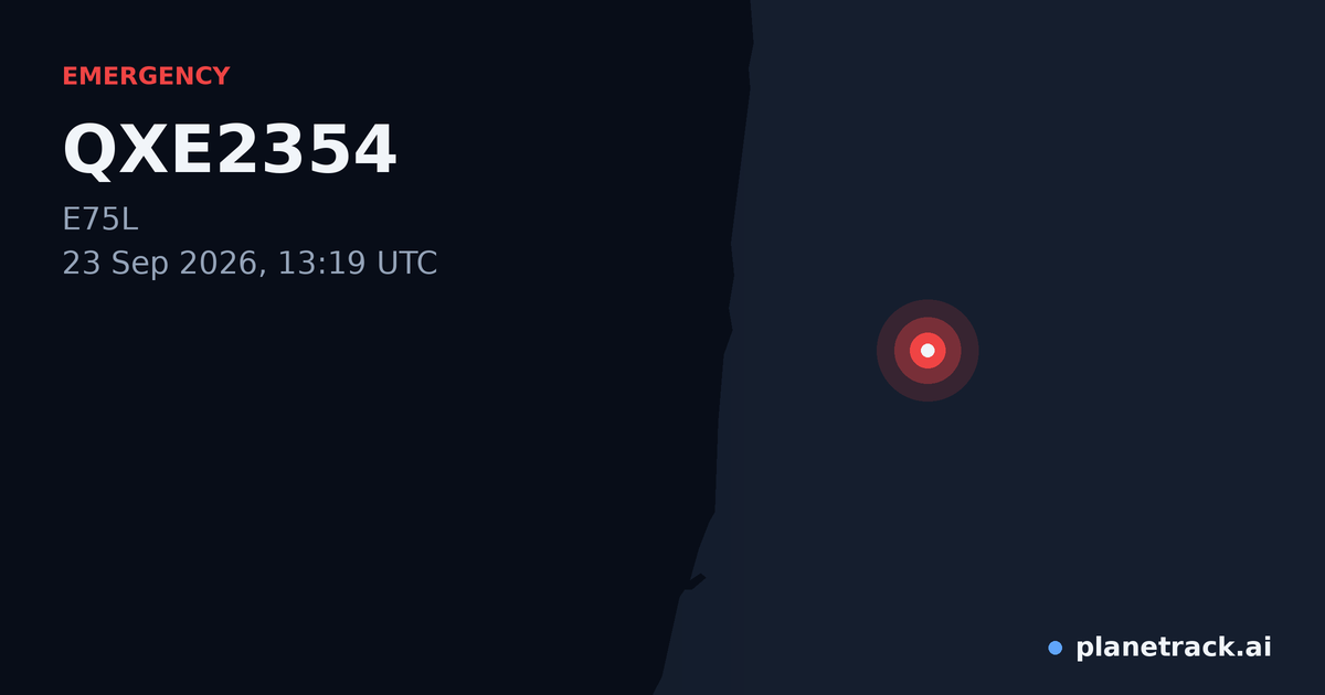 Map of where QXE2354's emergency: squawk 7700 happened