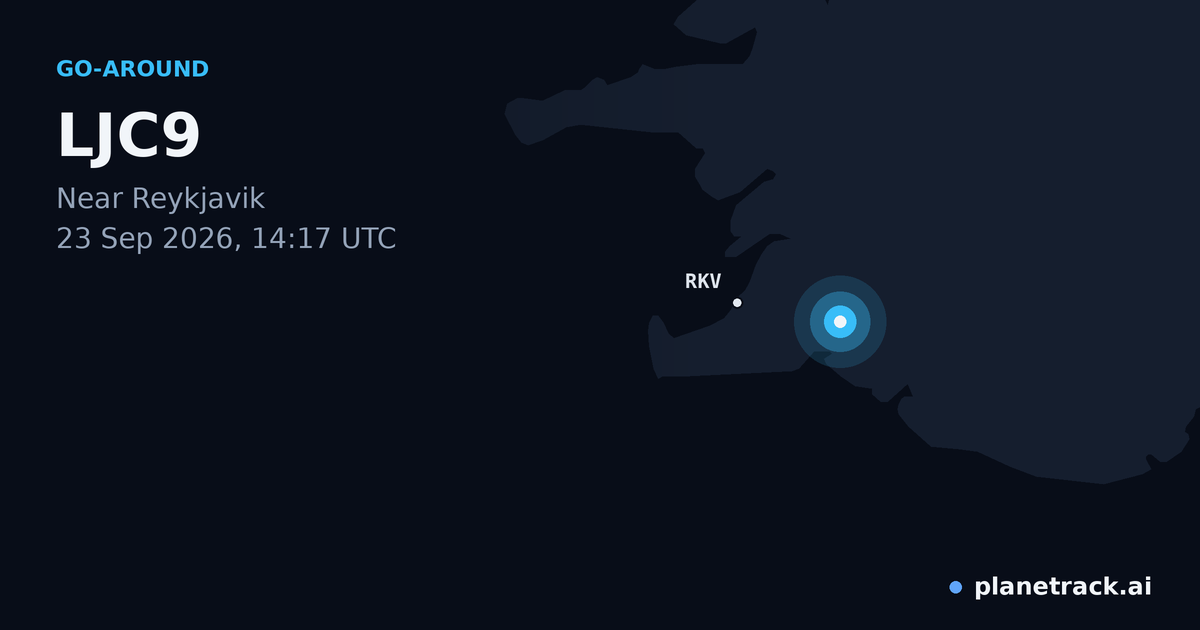 Map of where LJC9's go-around happened