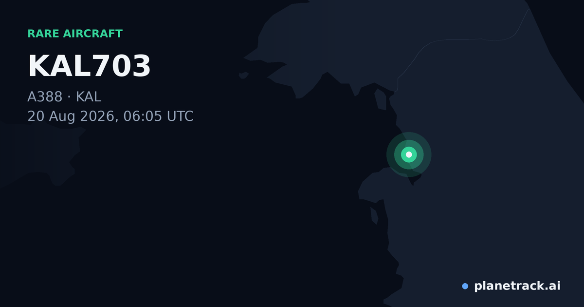 Map of where KAL703's rare aircraft happened