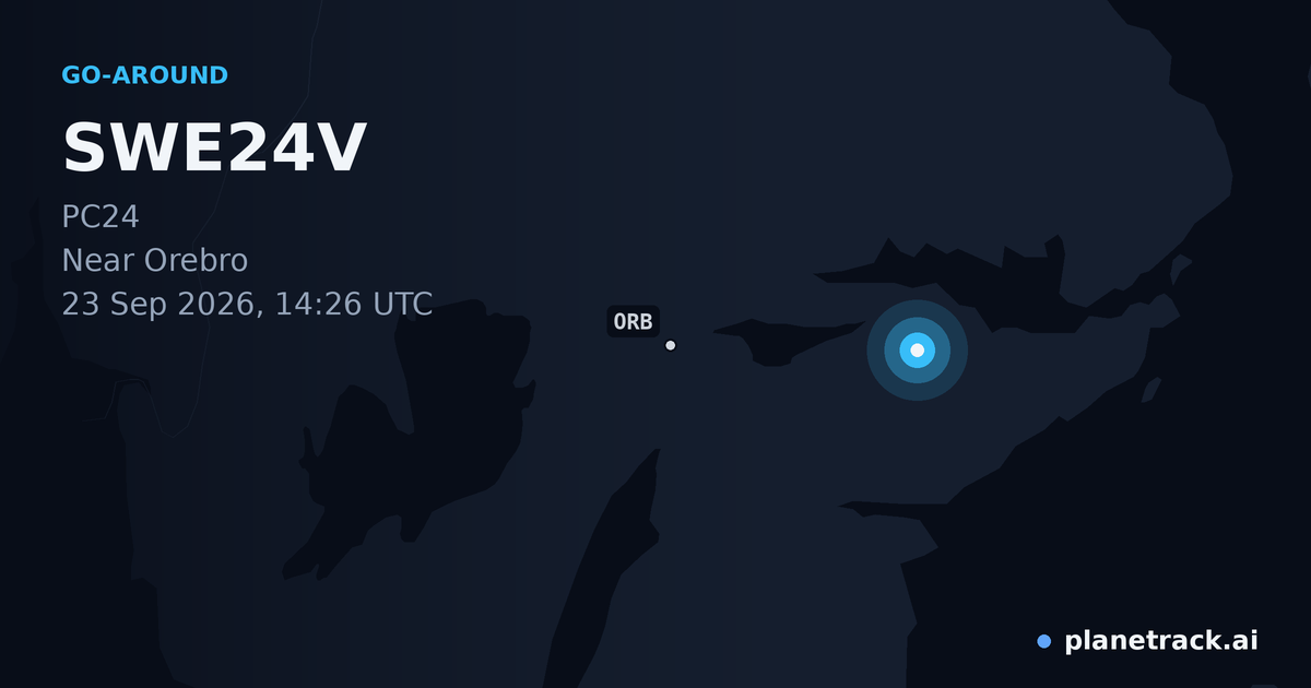 Map of where SWE24V's go-around happened