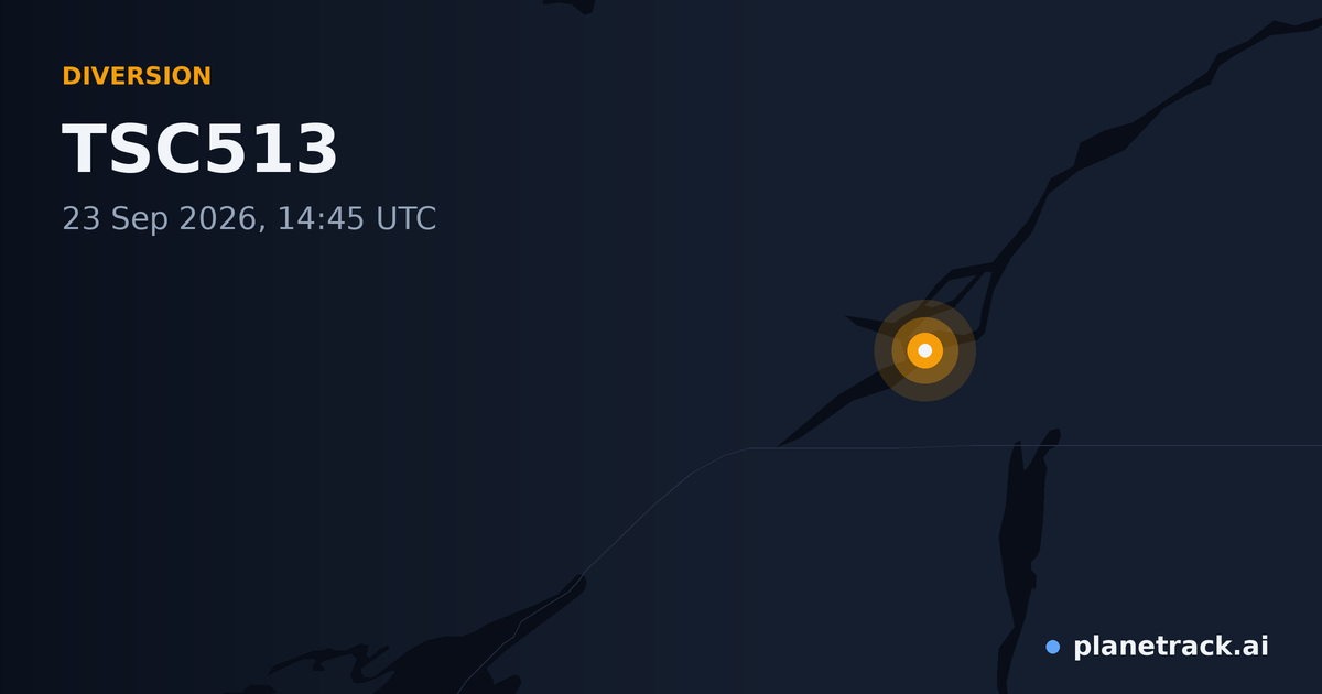 Map of where TSC513's diversion happened