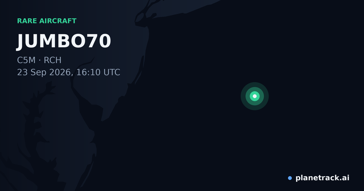 Map of where JUMBO70's rare aircraft happened