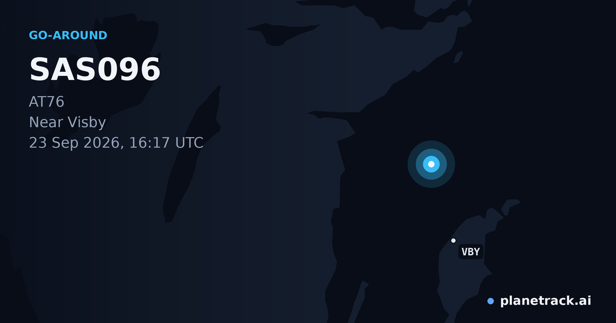 Map of where SAS096's go-around happened