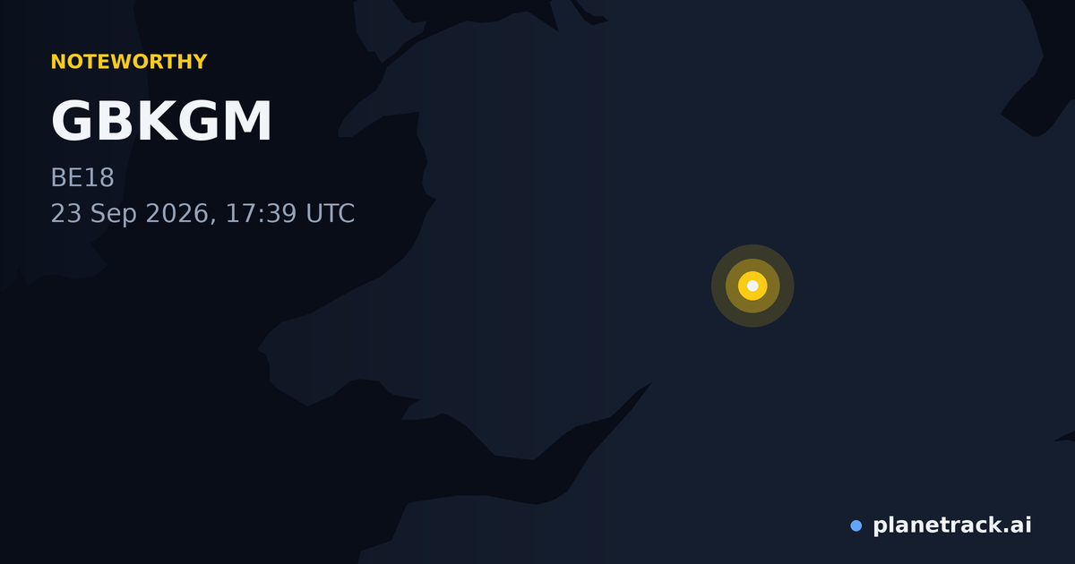 Map of where GBKGM's special aircraft happened