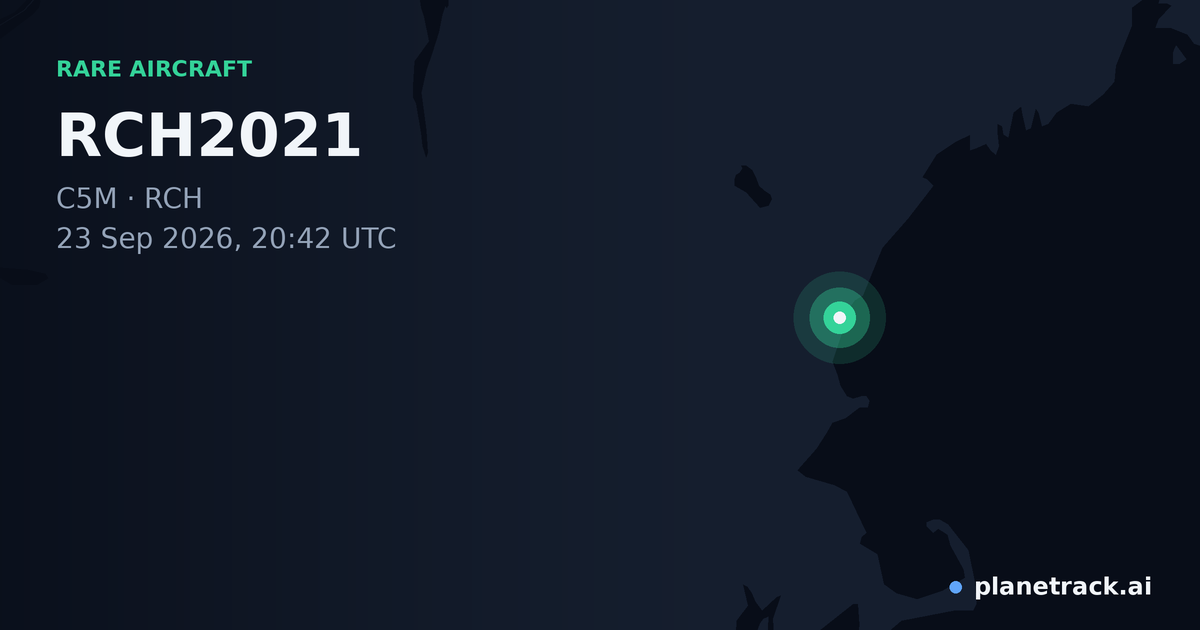 Map of where RCH2021's rare aircraft happened