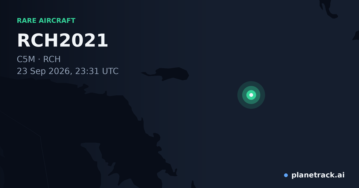 Map of where RCH2021's rare aircraft happened