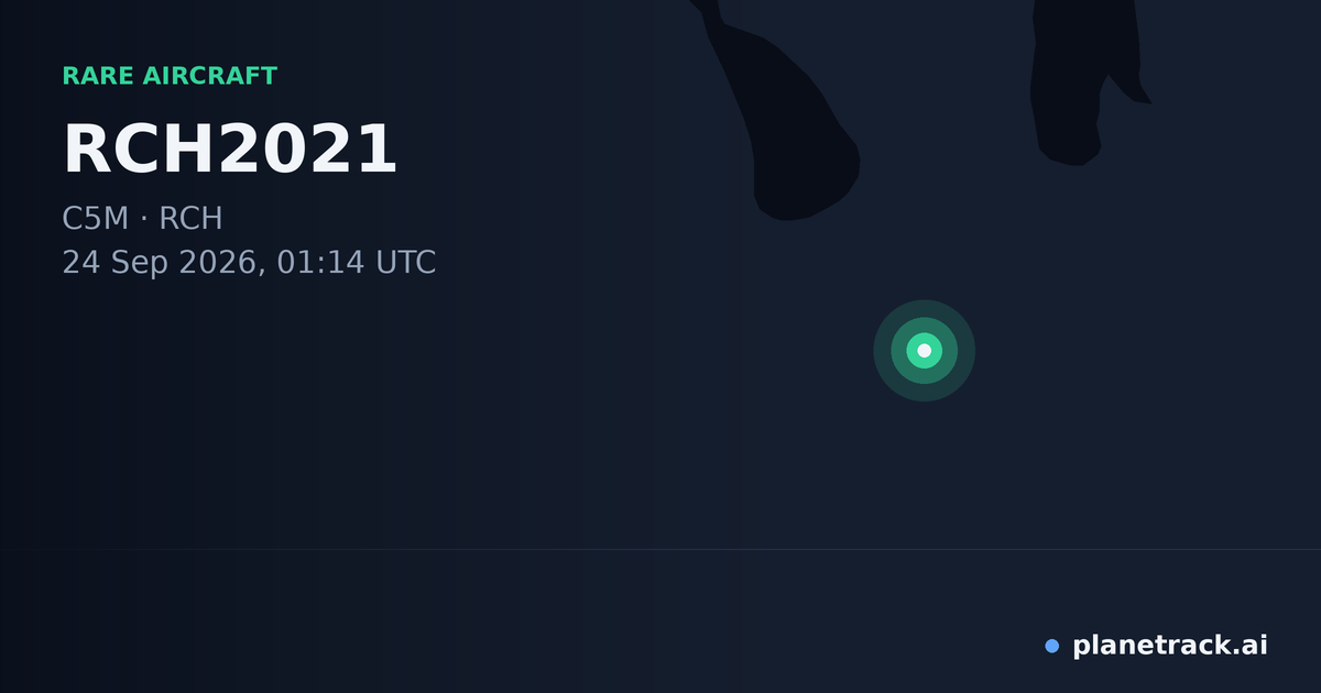 Map of where RCH2021's rare aircraft happened