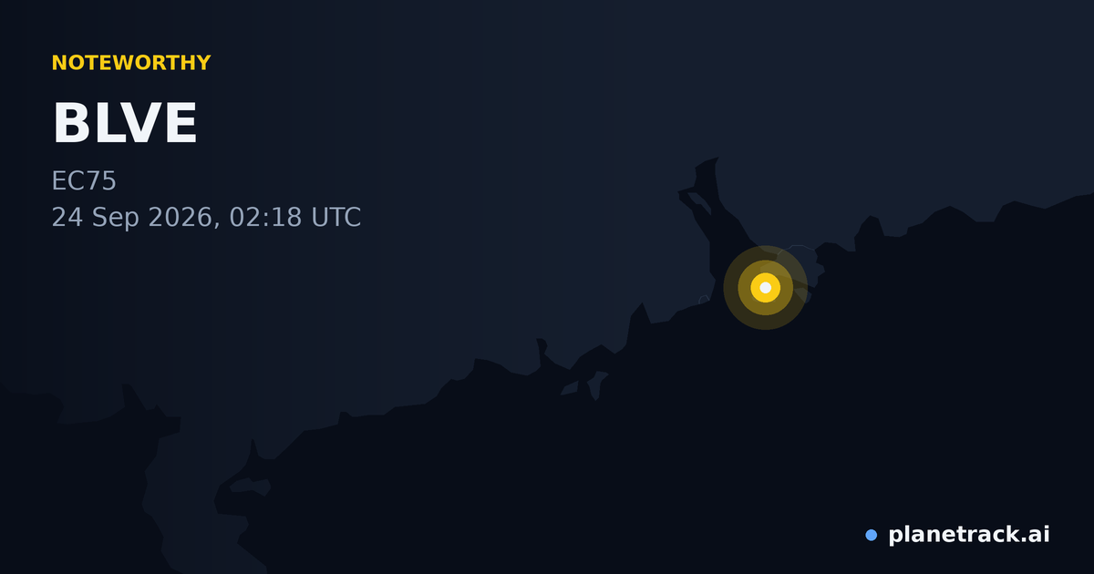 Map of where BLVE's special aircraft happened
