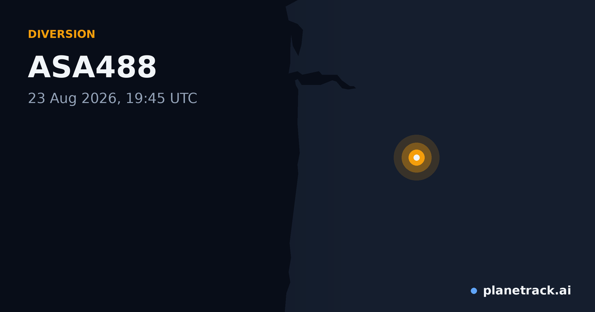 Map of where ASA488's diversion happened