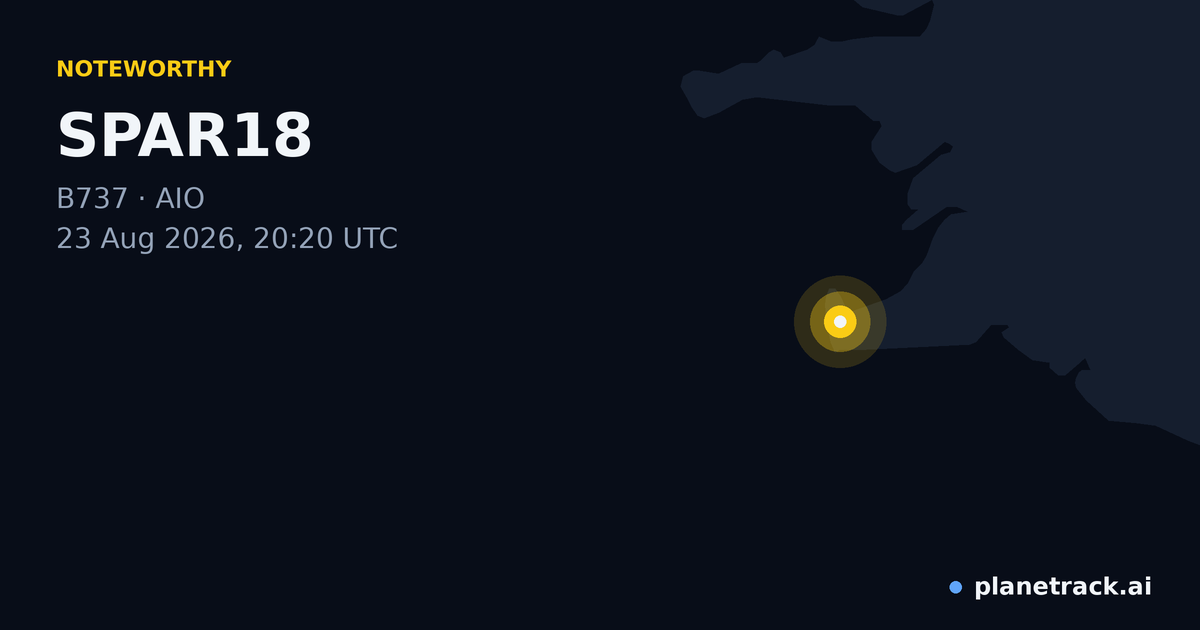 Map of where SPAR18's special aircraft happened