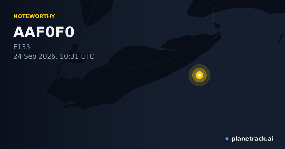 Map of where AAF0F0's special aircraft happened