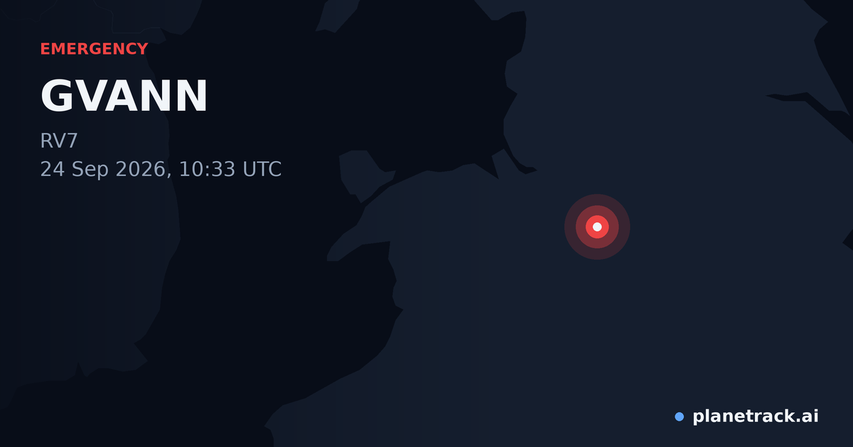 Map of where GVANN's emergency: squawk 7700 happened