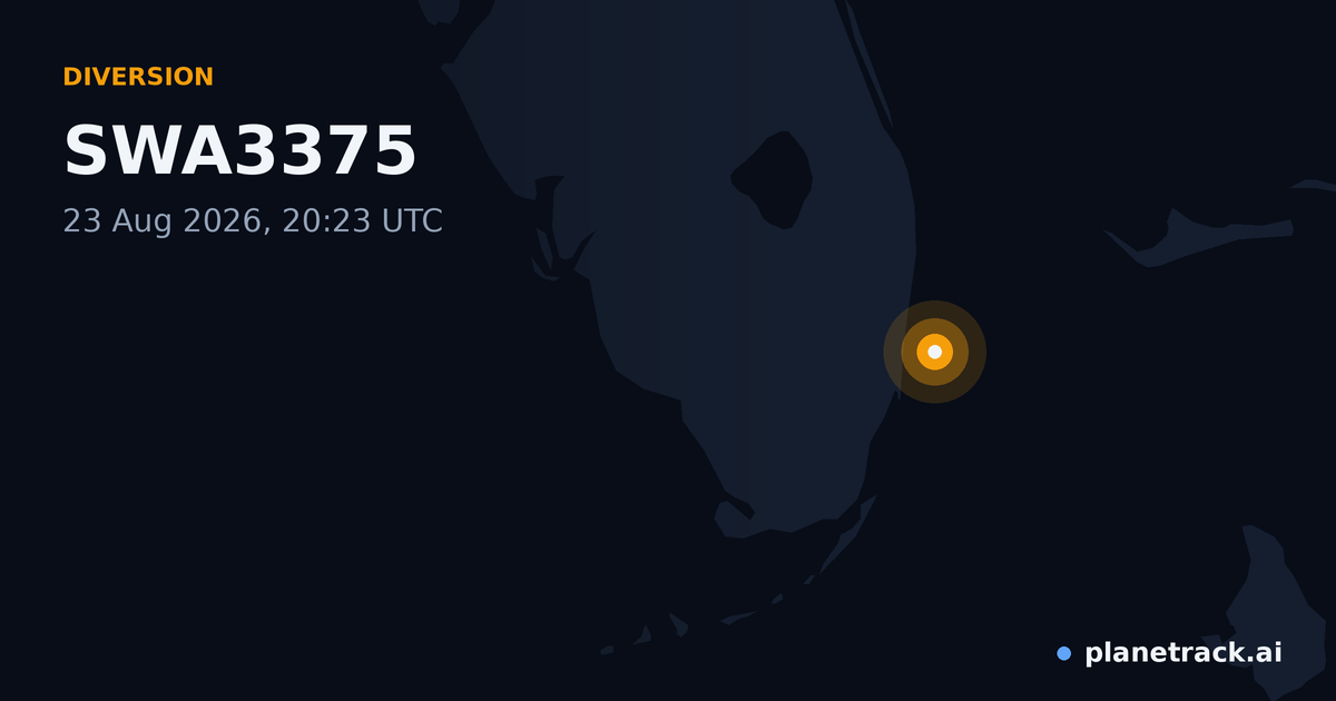 Map of where SWA3375's diversion happened