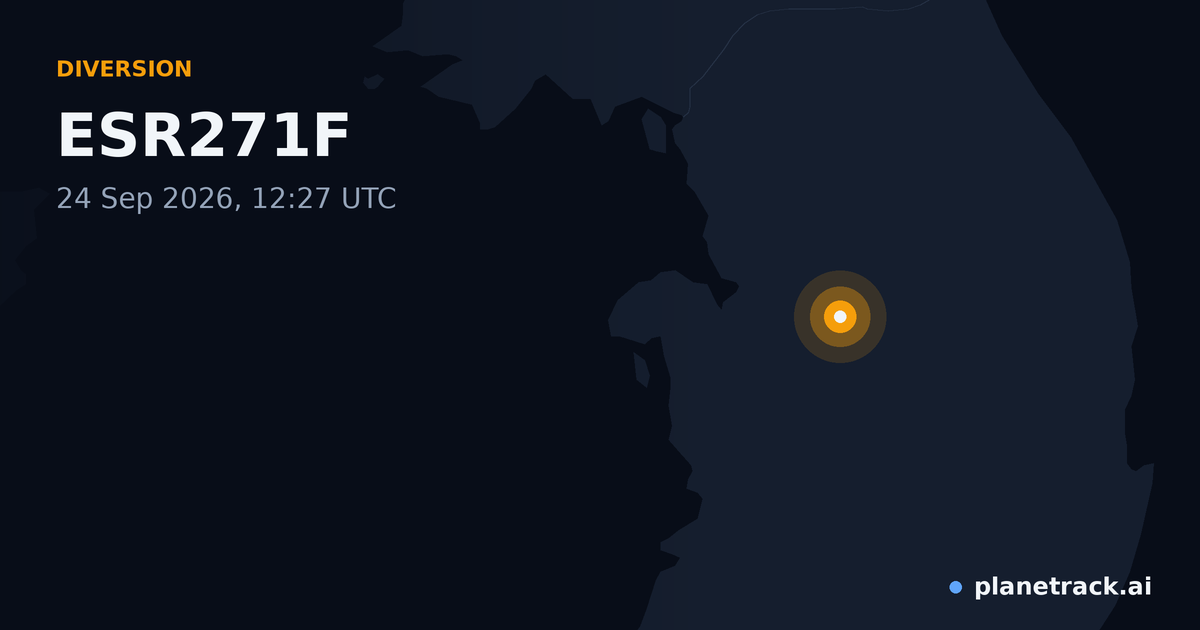 Map of where ESR271F's diversion happened