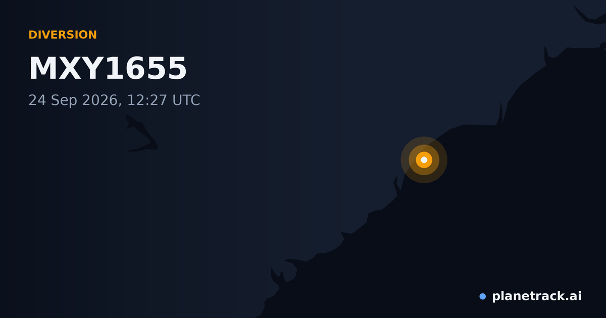 Map of where MXY1655's diversion happened