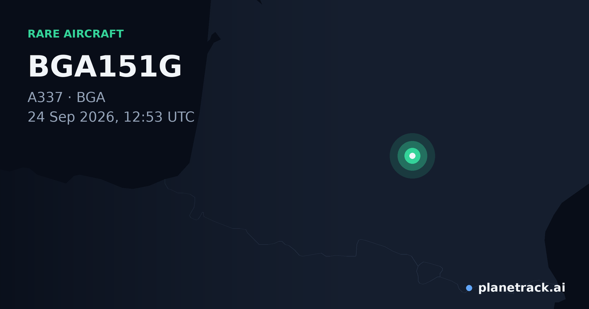 Map of where BGA151G's rare aircraft happened