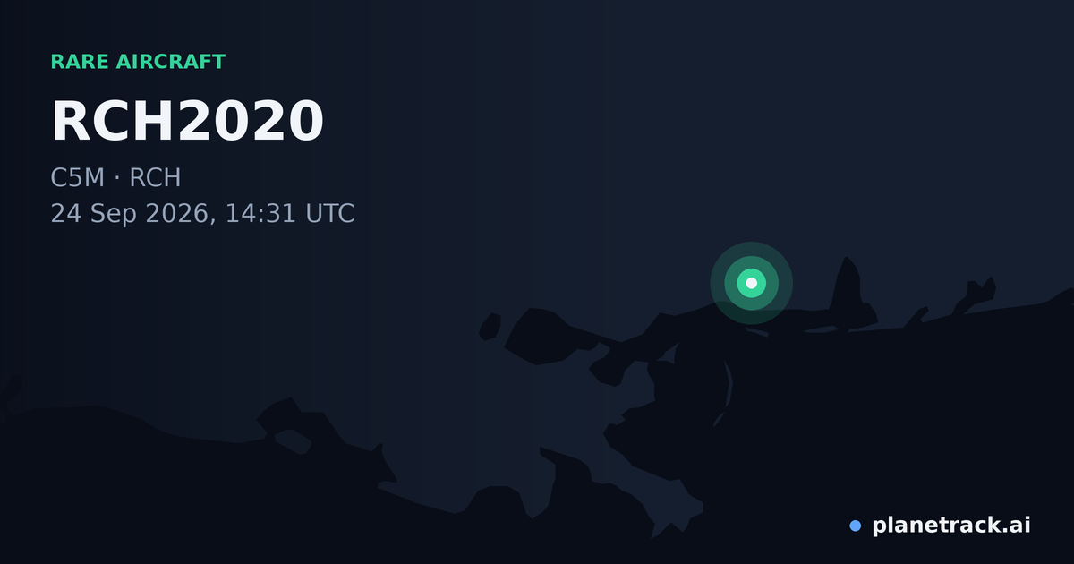 Map of where RCH2020's rare aircraft happened