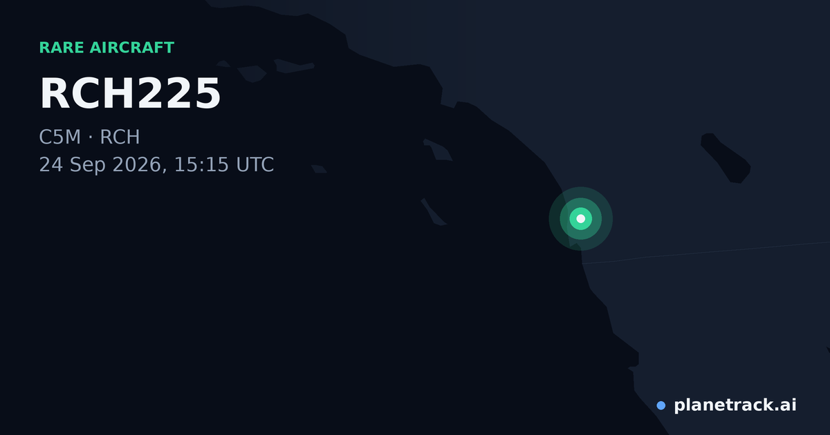 Map of where RCH225's rare aircraft happened