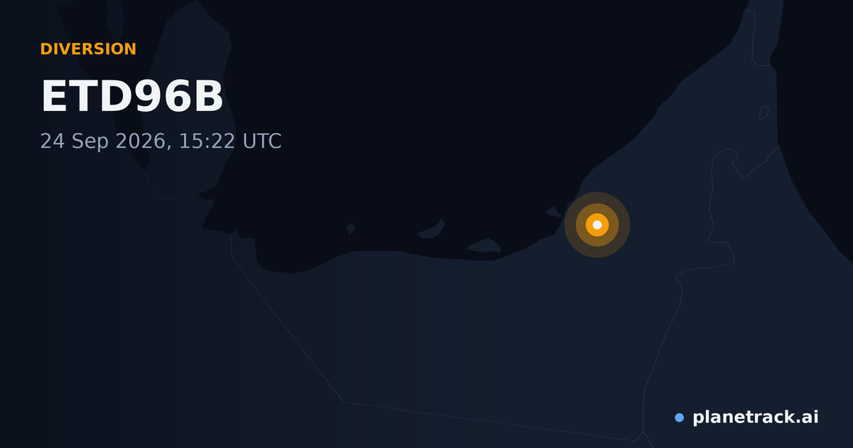Map of where ETD96B's diversion happened