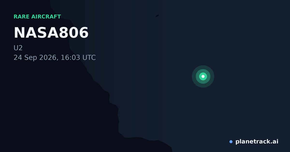 Map of where NASA806's rare aircraft happened