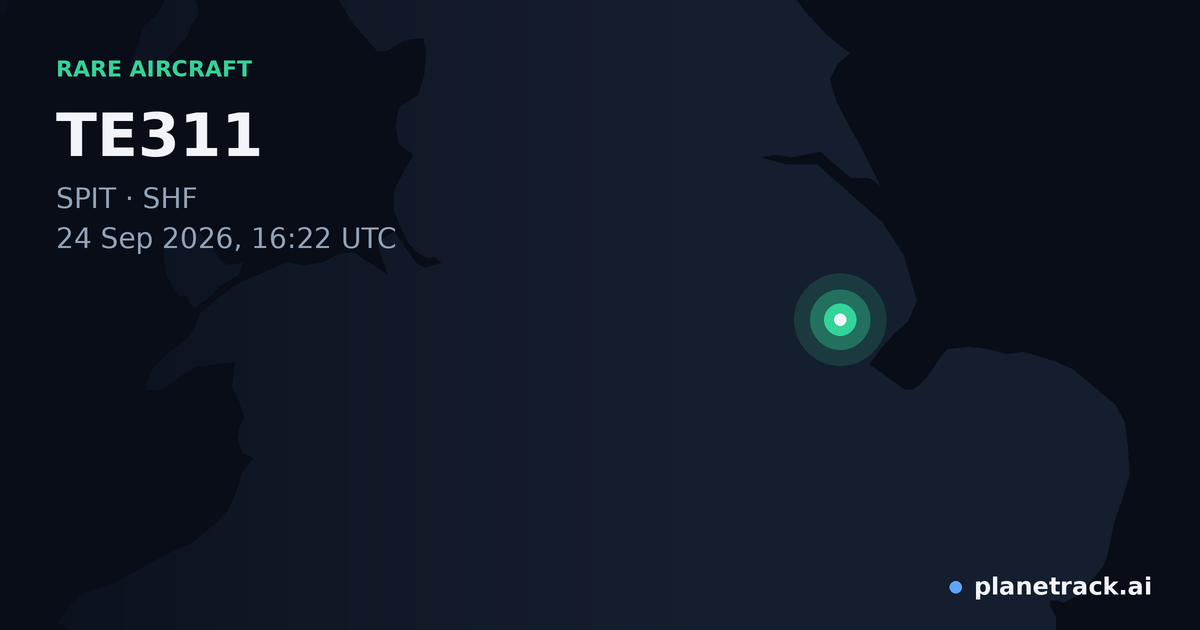 Map of where TE311's rare aircraft happened