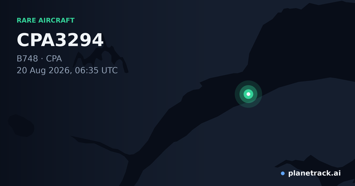 Map of where CPA3294's rare aircraft happened