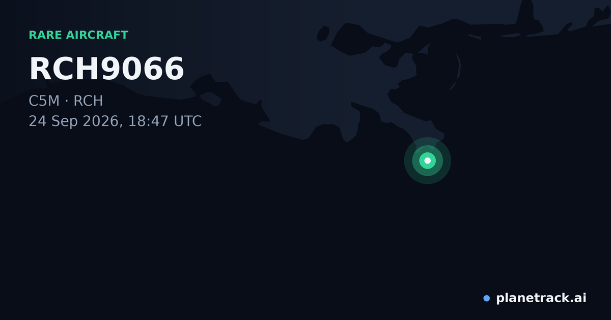Map of where RCH9066's rare aircraft happened