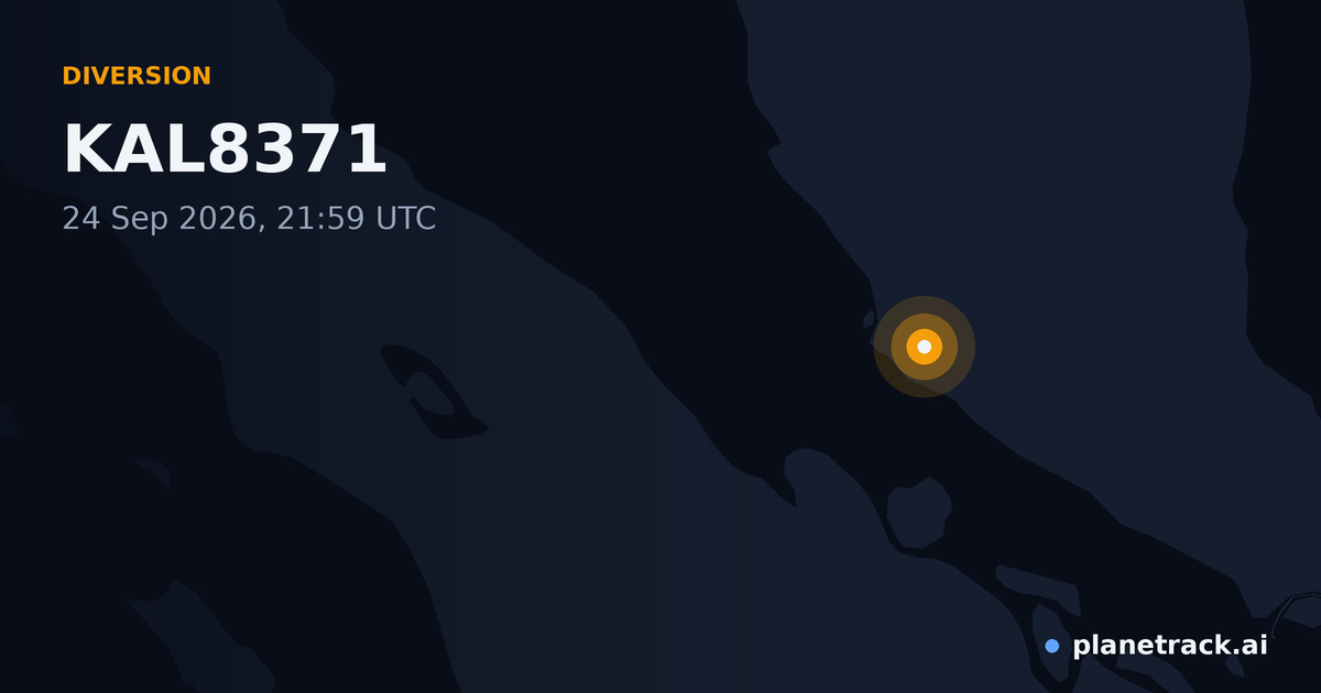Map of where KAL8371's diversion happened