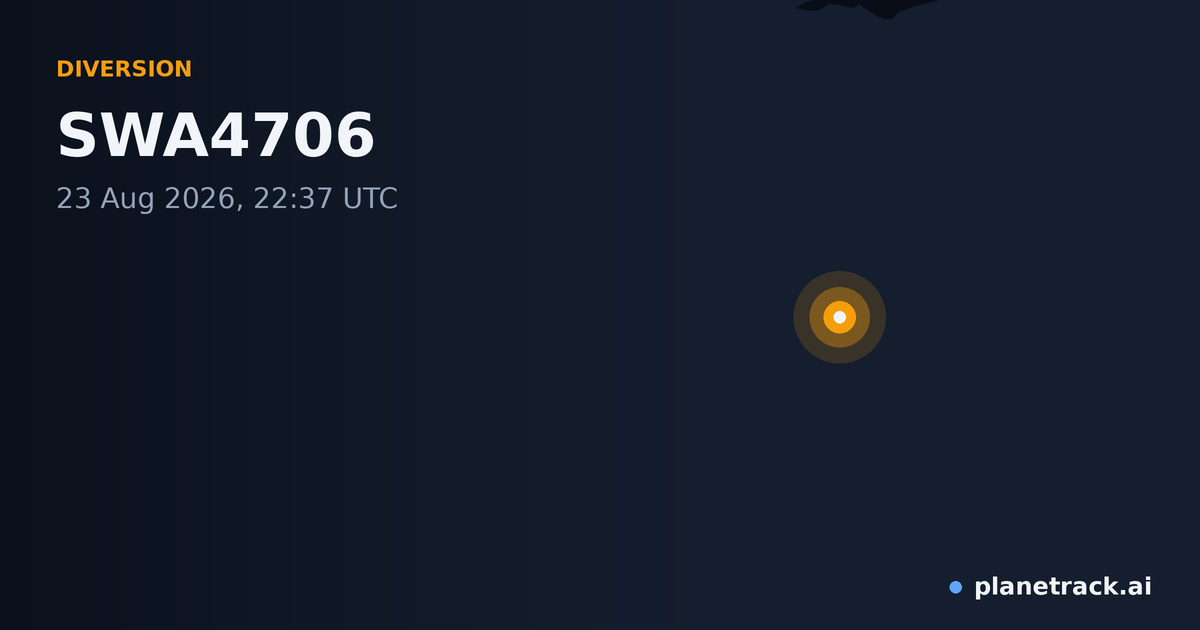 Map of where SWA4706's diversion happened