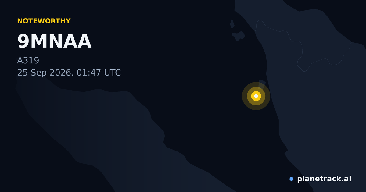 Map of where 9MNAA's special aircraft happened