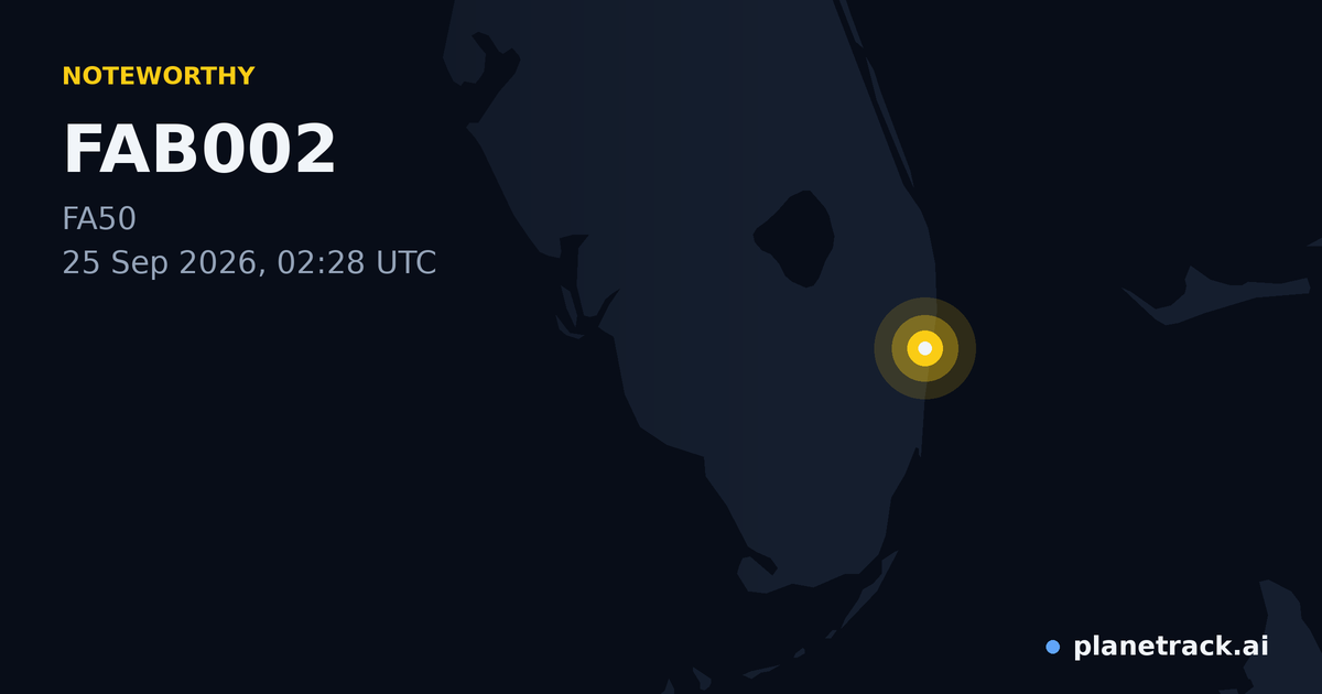 Map of where FAB002's special aircraft happened