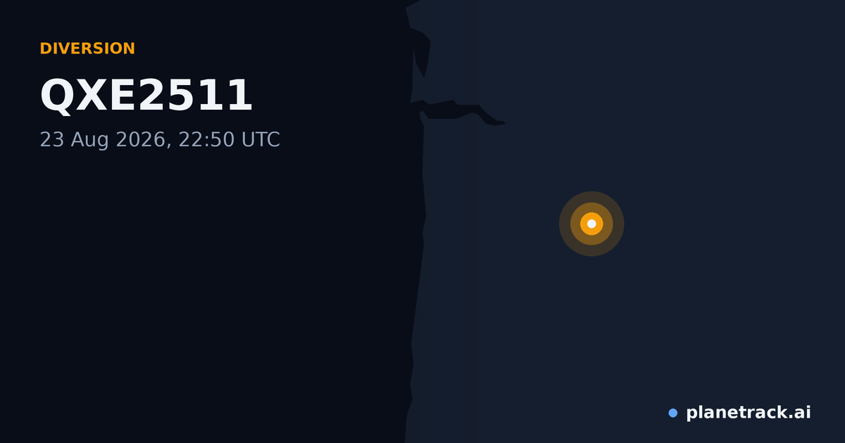 Map of where QXE2511's diversion happened