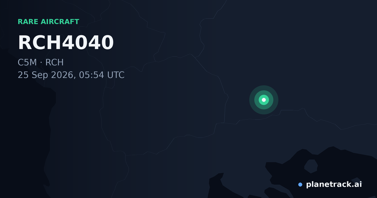 Map of where RCH4040's rare aircraft happened