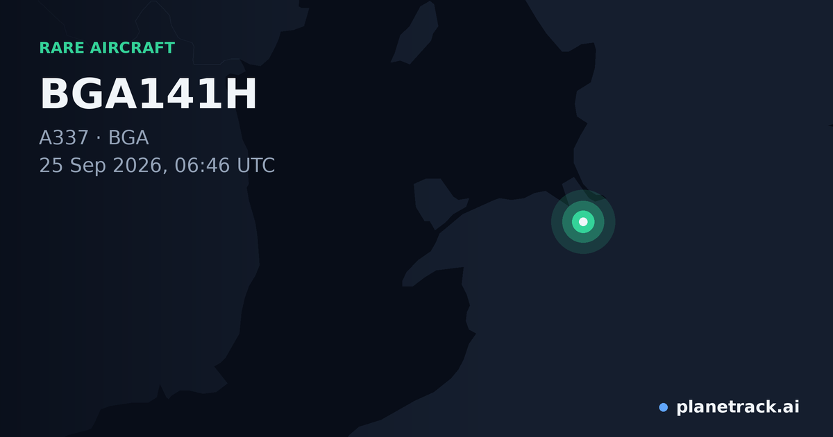 Map of where BGA141H's rare aircraft happened
