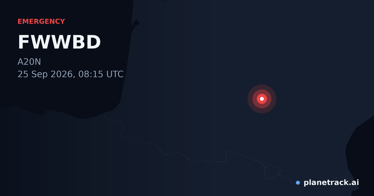 Map of where FWWBD's emergency: squawk 7600 happened