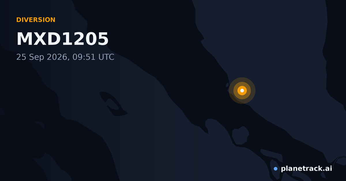 Map of where MXD1205's diversion happened