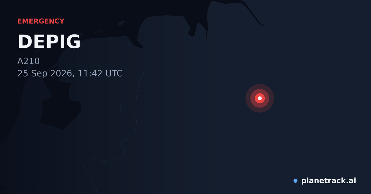 Map of where DEPIG's emergency: squawk 7700 happened
