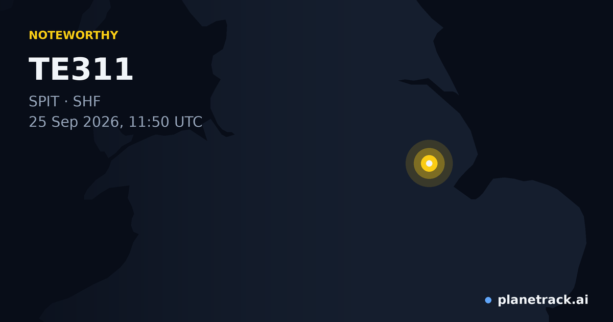 Map of where TE311's special aircraft happened