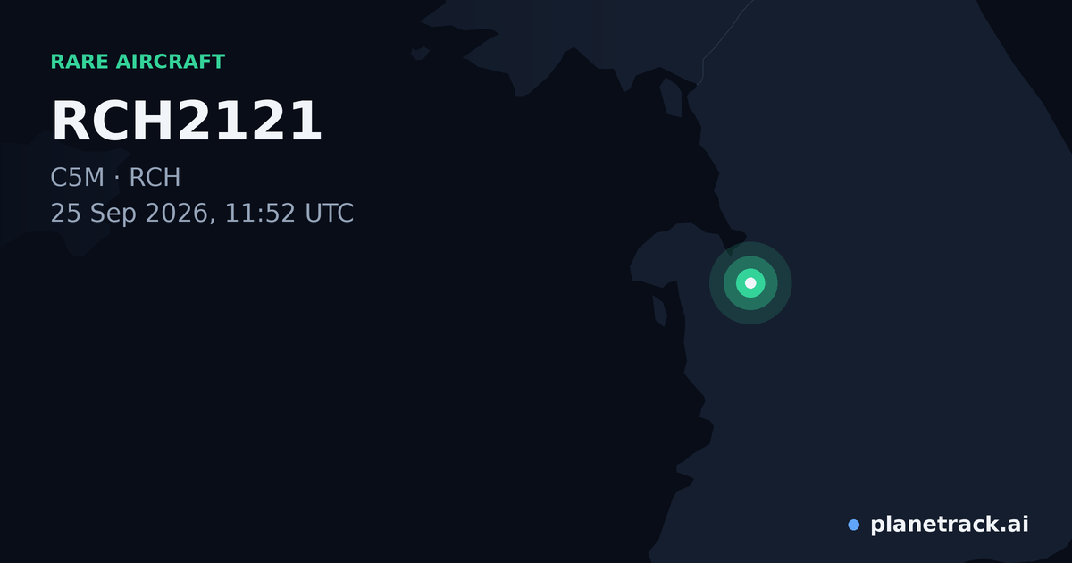 Map of where RCH2121's rare aircraft happened