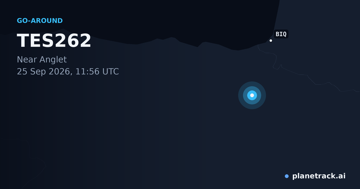 Map of where TES262's go-around happened
