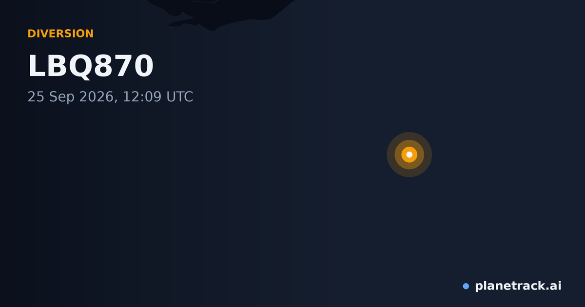 Map of where LBQ870's diversion happened
