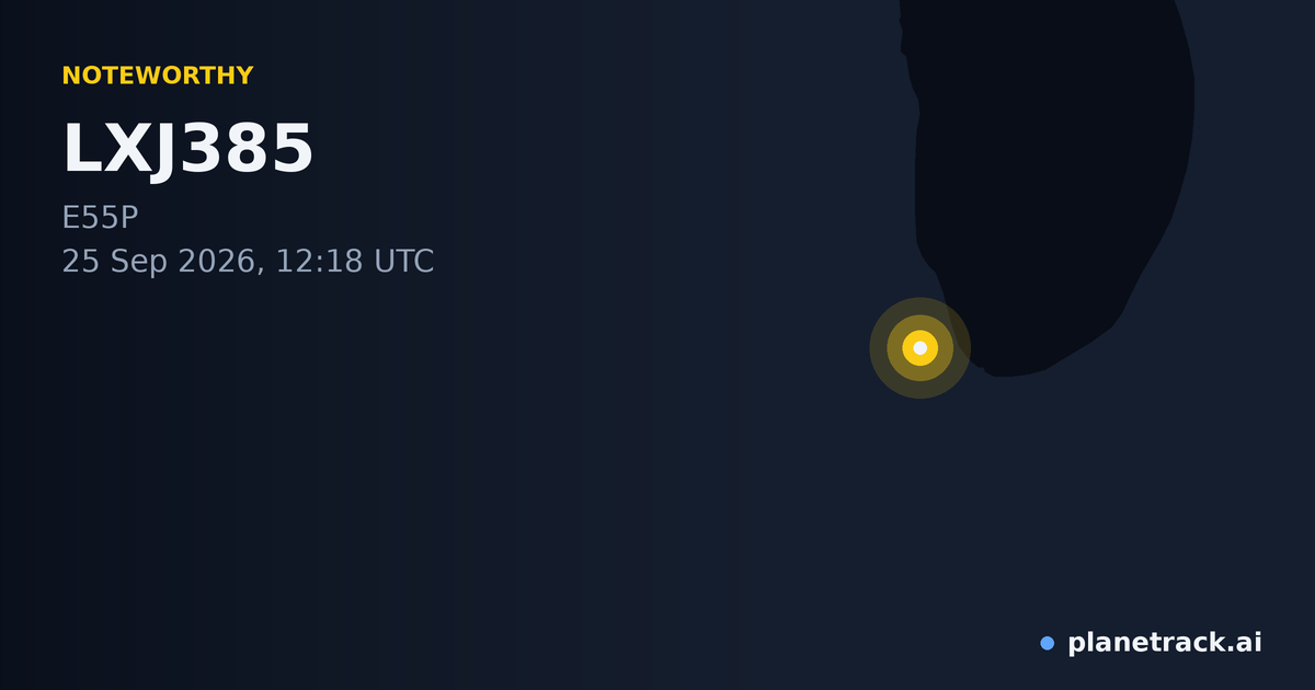 Map of where LXJ385's special aircraft happened