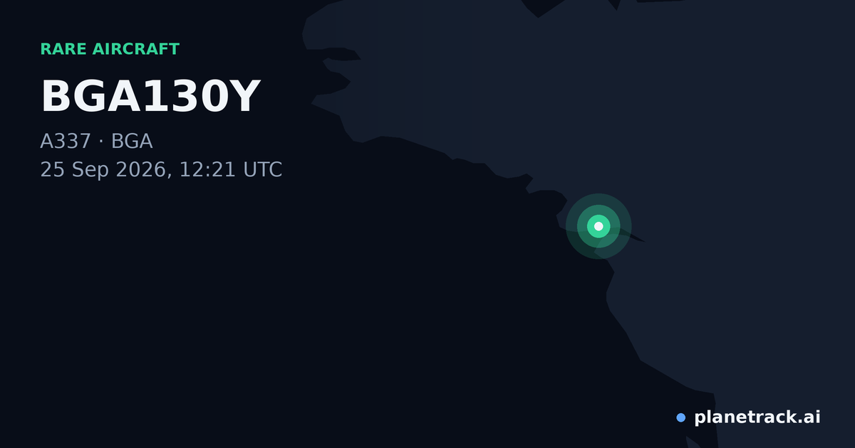 Map of where BGA130Y's rare aircraft happened