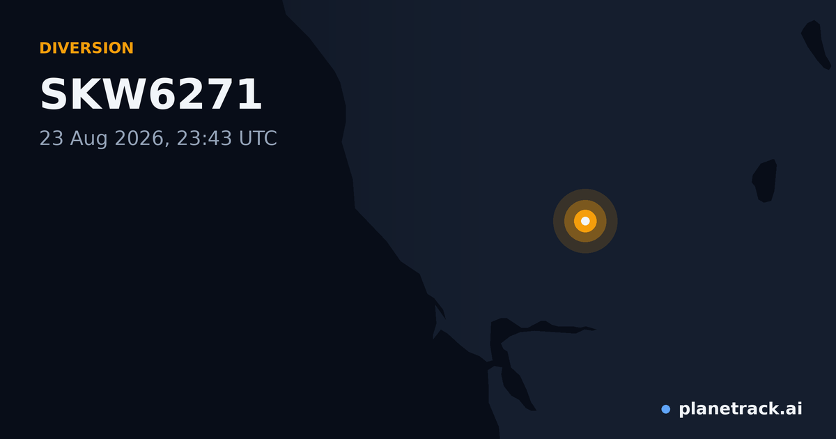 Map of where SKW6271's diversion happened