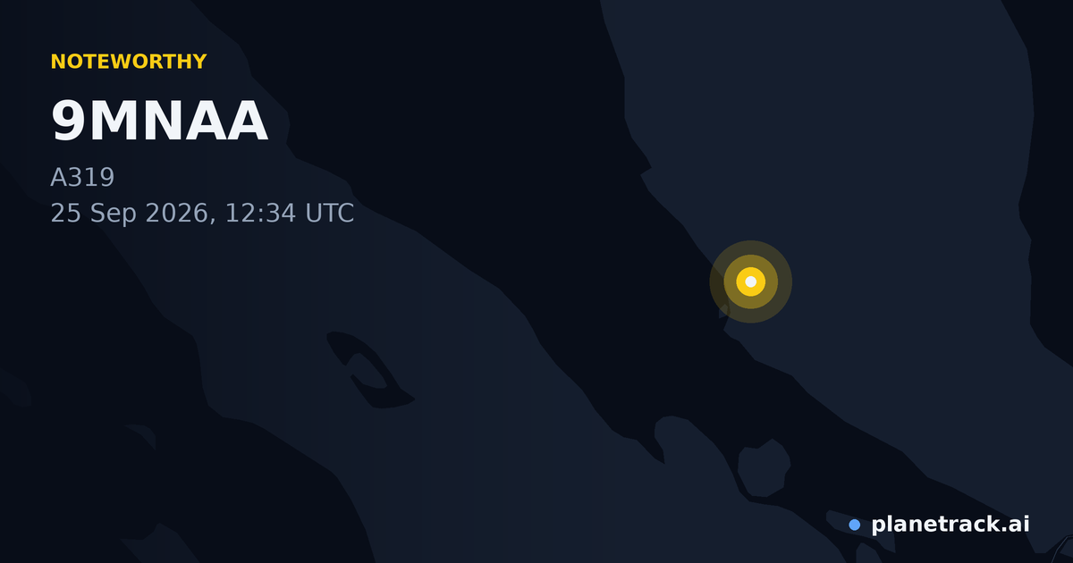 Map of where 9MNAA's special aircraft happened