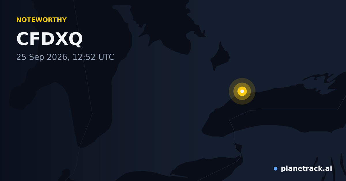 Map of where CFDXQ's special aircraft happened