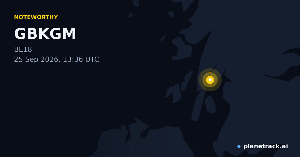 Map of where GBKGM's special aircraft happened