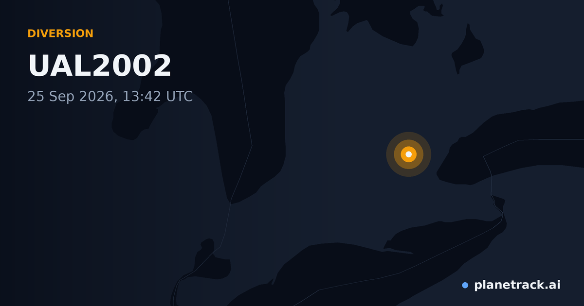 Map of where UAL2002's diversion happened