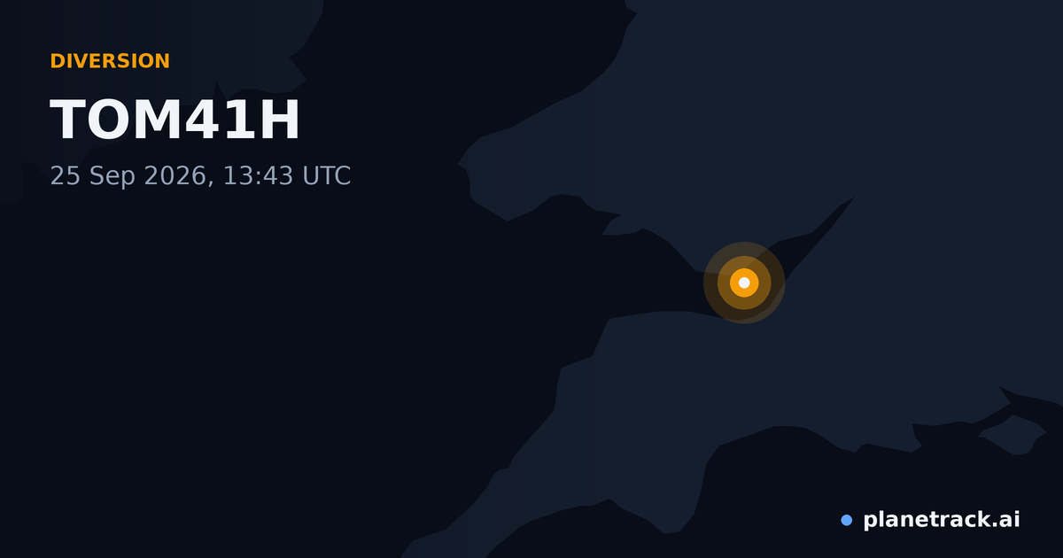 Map of where TOM41H's diversion happened