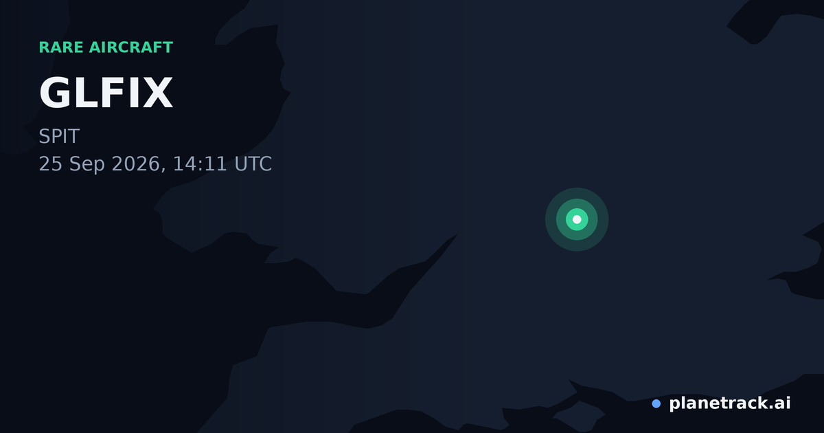 Map of where GLFIX's rare aircraft happened